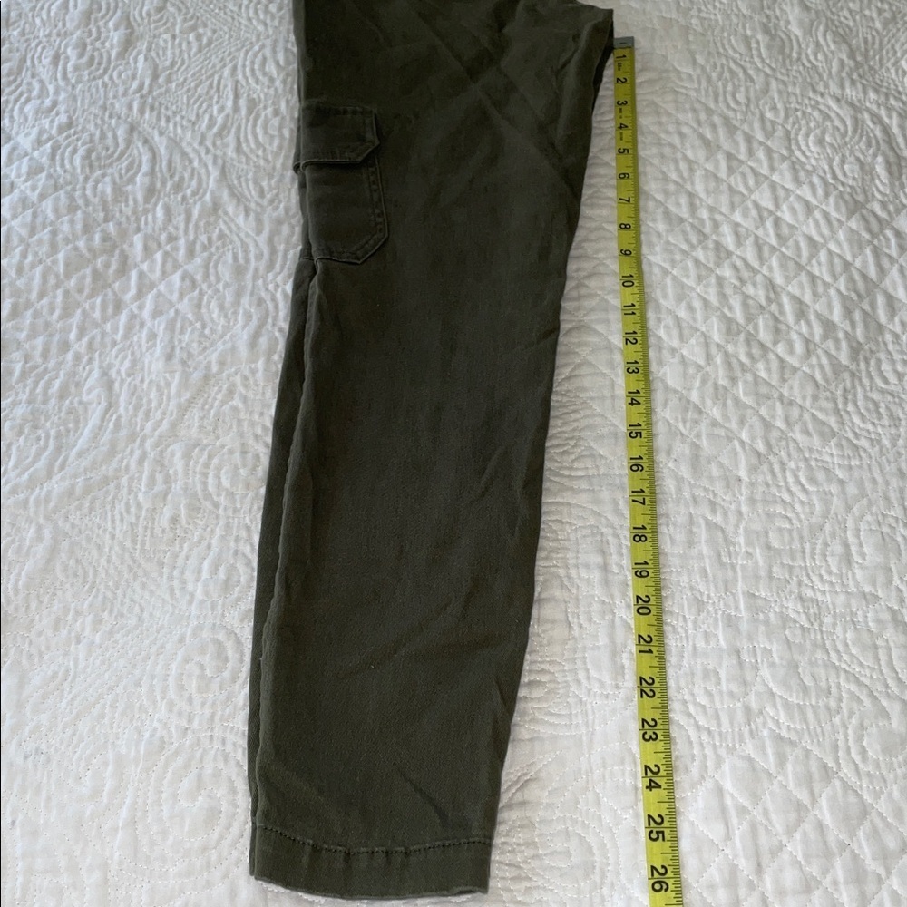GAP Womens Army‎ Green Skinny Ankle Mid Rise Zip Pockets Cargo Jeans Size 6 - Picture 12 of 12